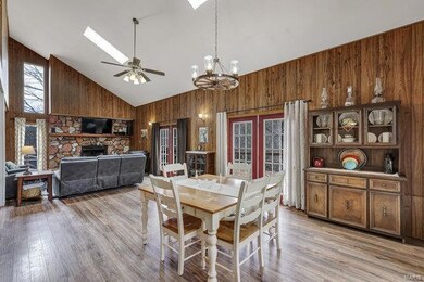 The dining area is spacious enough for almost any 