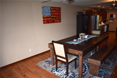 Open concept flows right from kitchen to dining ro