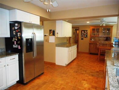A view from the kitchen shows plenty of counter to