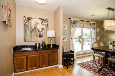 Wet bar area for entertaining.