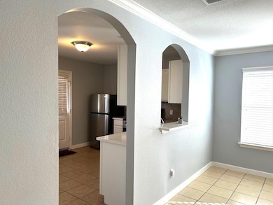 Front living room to kitchen