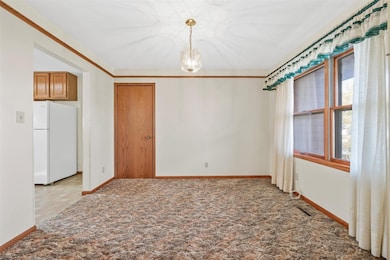 Front facing dining room.