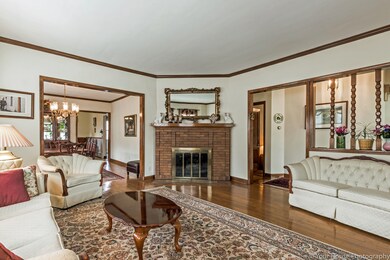 Wood burning fireplace adds to the warm charm of t