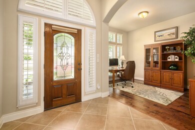 Grand entry way with Formal Living area being used as a study