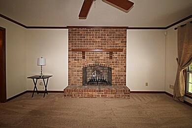 Fireplace in great room