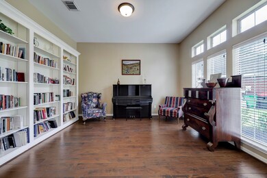 Gorgeous engineered hardwood flooring throughout t