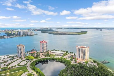Drone / aerial view with a Bay/Gulf view