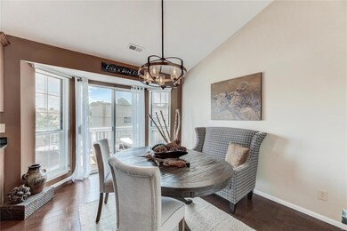 Dedicated dining room adjoining kitchen with acces