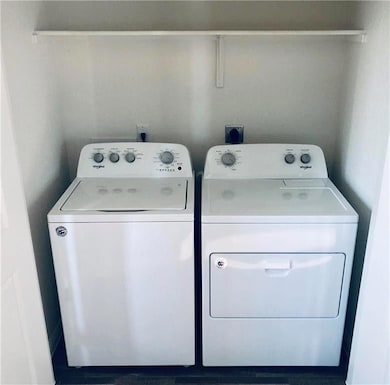 Laundry room featuring washer and dryer