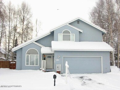 Front of home in winter
