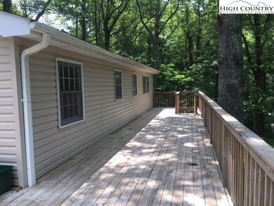 A large, open back deck.