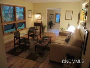 Living room with windows