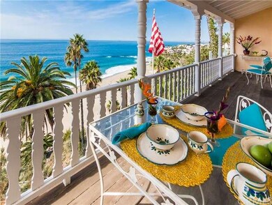 Expansive ocean views from large living room deck