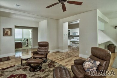 Ceiling fans throughout this two-bedroom, two-bath