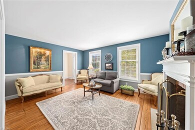 Spacious Living Room is light and bright.