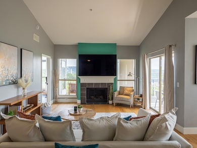 Living area featuring plenty of natural light, li