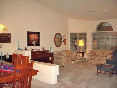 Living room and part of dining room