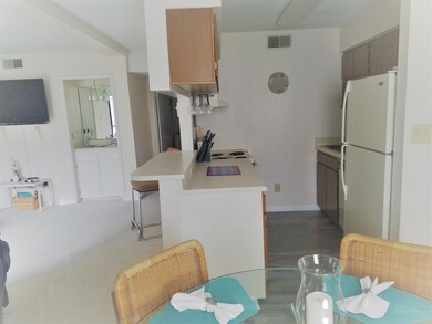Eating area and galley kitchen