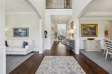 Grand two-story entry.