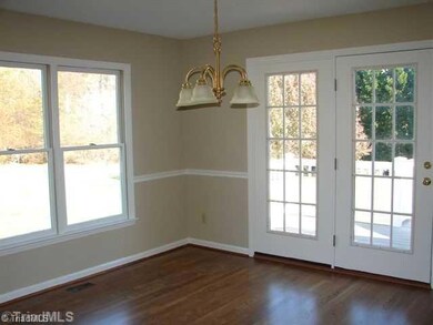 Dining Room. with refinished hardwood floors