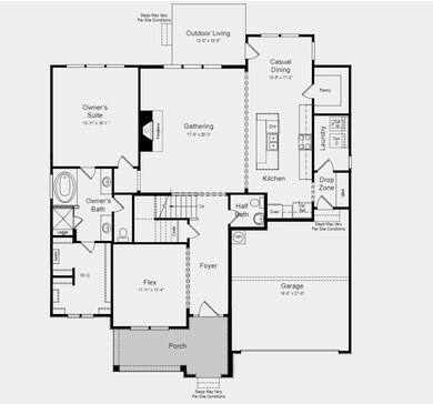 Structural options added at 3210 Kintore include shower ledge to owner’s bath and gas fireplace.