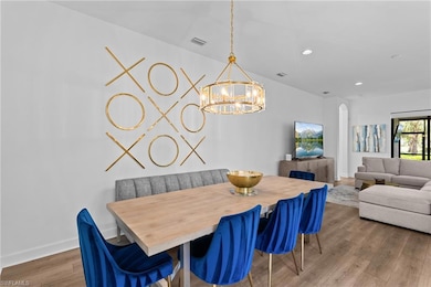 Dining area featuring recessed lighting, baseboard