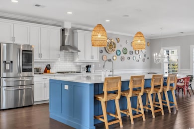 Kitchen with appliances with stainless steel finis
