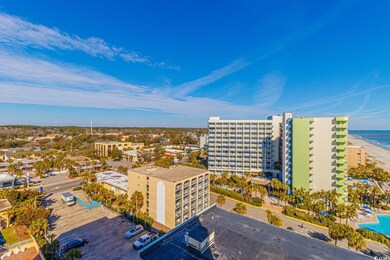 Drone / aerial view of a large body of water