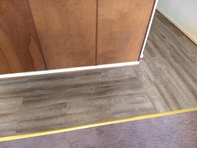 Vinyl Plank Floor in front of Kitchen Counter