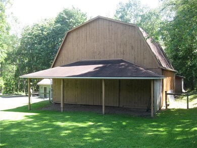 Barn into pasture.