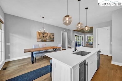 Open kitchen and dining