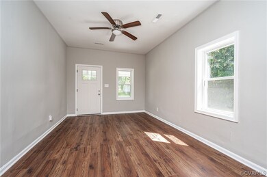 Living room view to entrance of home