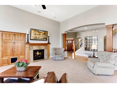 The Vaulted Great Room, also showcases a gas-burni