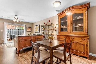 Dining room featuring light wood-type flooring and