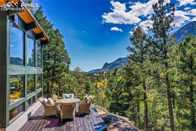 Front deck surrounded by the trees
