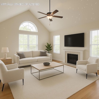 Living room staged w window