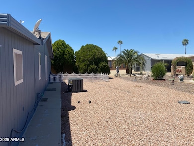 Side view of backyard facing West