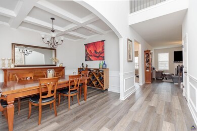 The classic design of this formal dining room is t