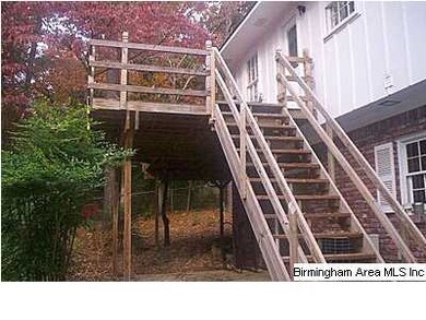 Large deck for summer fun!  It is approximately fi