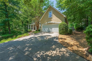 View of front of home featuring a garage