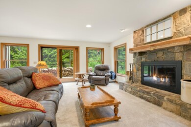 Living Room surrounding the Stone Fireplace