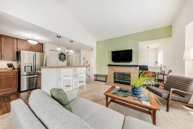 Vaulted ceiling & open concept