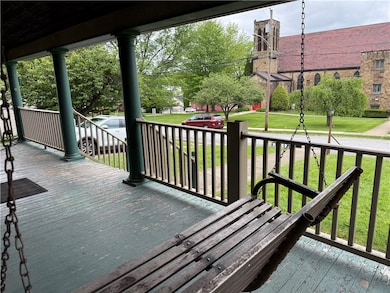 Enchanting wooden swing to enjoy quiet moments on