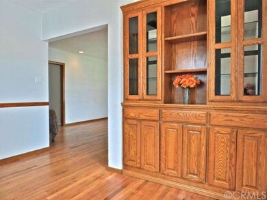 A beautiful built-in china cabinet in the dining r