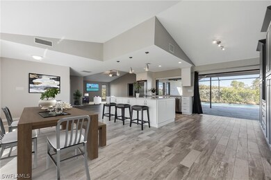 Virtually staged dining area
