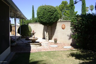 Fountain in back yard
