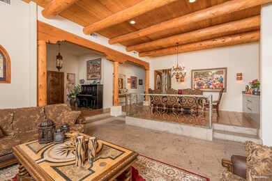Formal Dining w/Wood Beam Ceilings
