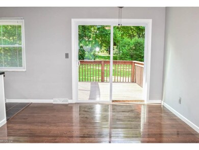 Beautiful hardwood flooring in the dining room.