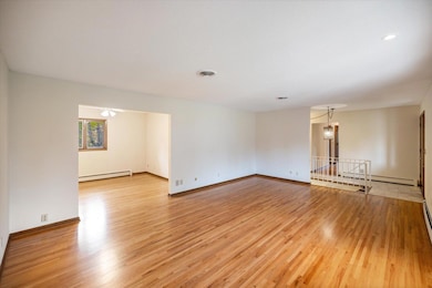 Living room opens to dining room