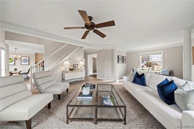Large welcoming living room with gas fireplace